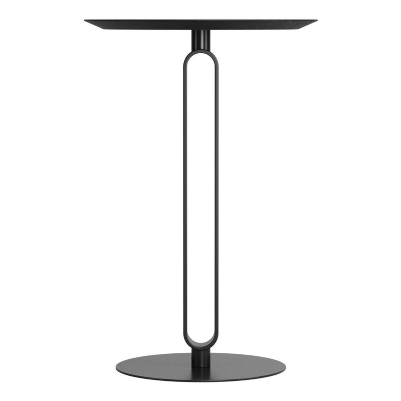 24" Modern Wood Rounded Bar Table - Black