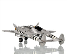 Load image into Gallery viewer, c1941 Lockheed P-38 Lightning Fighter Sculpture - Silver
