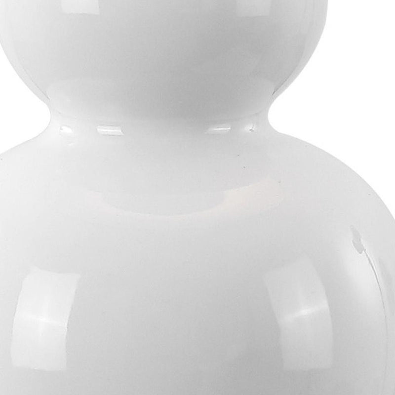 28" Novelty Table Lamp LED With Drum Shade - White