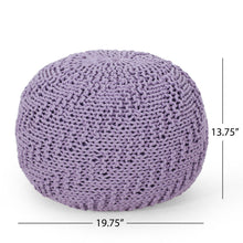 Load image into Gallery viewer, Bordeaux - Knitted Round Pouf Ottoman
