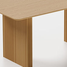Load image into Gallery viewer, 79'' Solid Wood Double Pedestal Base Dining Table - Natural
