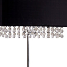 Load image into Gallery viewer, Bling Glam Black and Faux Crystal Rectangular Table Lamp
