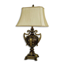 Load image into Gallery viewer, 31" Gold Bedside Lamp With Bell Shade
