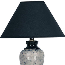 Load image into Gallery viewer, 13" Black Ceramic Bedside Table Lamp With Black Shade
