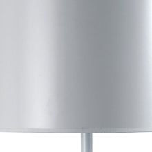 Load image into Gallery viewer, 25" White Metal Table Lamp With White Classic Drum Shade
