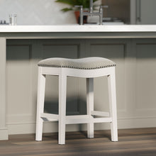 Load image into Gallery viewer, Modern Stool &amp; Nail Head Detailing
