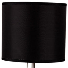 Load image into Gallery viewer, 16" Silver Metal Candlestick Table Lamp With Black Classic Drum Shade
