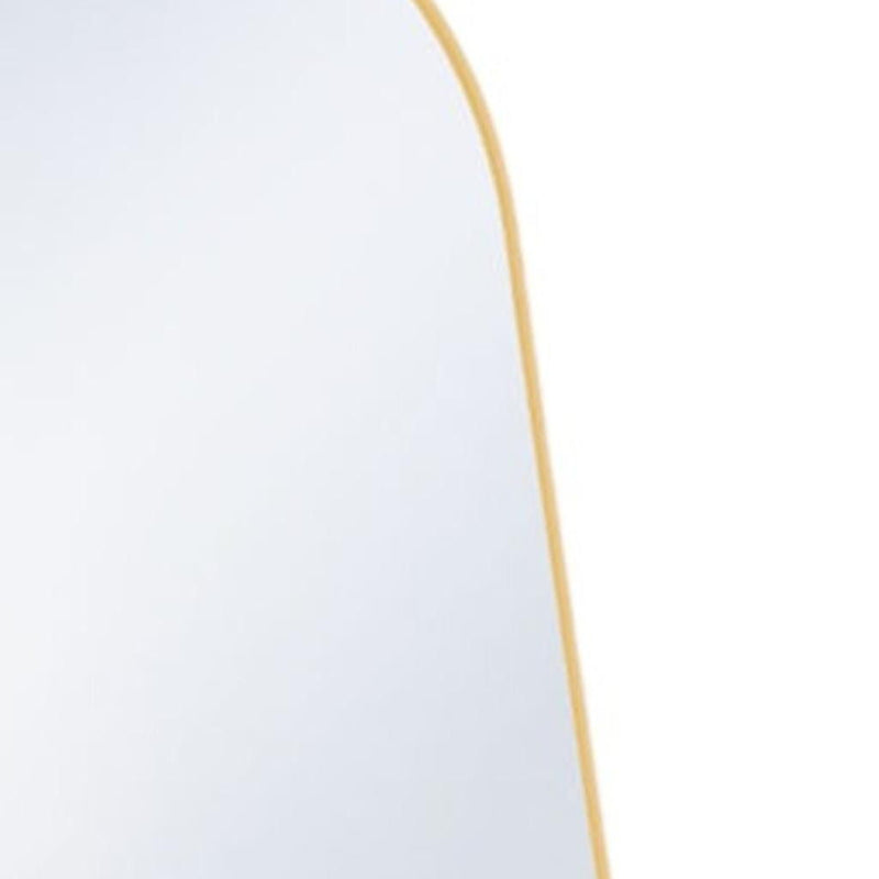 Metal Arch Framed Standing Mirror - Gold
