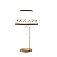 Load image into Gallery viewer, 20" Silver Bedside Table Lamp With Off White Empire Shade
