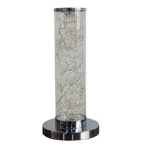 Load image into Gallery viewer, 13" Silver Metal Column LED Rope Table Lamp With Clear
