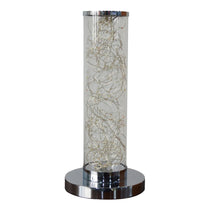 Load image into Gallery viewer, 13" Silver Metal Column LED Rope Table Lamp With Clear
