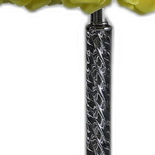 Load image into Gallery viewer, 18" Silver Bedside Table Lamp With Yellow Flowers Drum Shade
