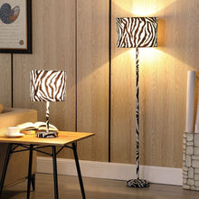 Load image into Gallery viewer, 59" White Bedside Table Lamp With White Drum Shade
