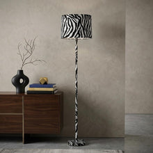Load image into Gallery viewer, 59" White Bedside Table Lamp With White Drum Shade

