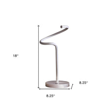 Load image into Gallery viewer, 18" White Curvy Spiral LED Table Lamp
