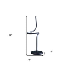 Load image into Gallery viewer, 22" Black Bedside Led Table Lamp
