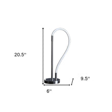 Load image into Gallery viewer, 21" Silver Bedside Led Table Lamp
