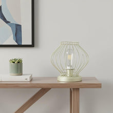 Load image into Gallery viewer, 10" Gold Bedside Table Lamp With Gold Cage Shade
