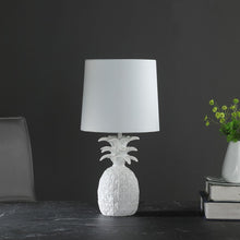 Load image into Gallery viewer, 17" White Pineapple Table Lamp With Empire Shade
