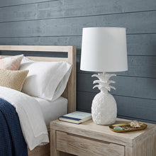 Load image into Gallery viewer, 17" White Pineapple Table Lamp With Empire Shade

