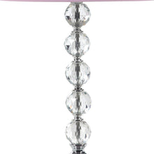 Load image into Gallery viewer, 22" Crystal With Pink And White Dot Shade Table Lamp

