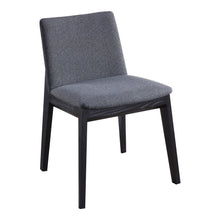 Load image into Gallery viewer, Upholstered Fabric Dining Side Chairs (Set of 2) - Charcoal / Black
