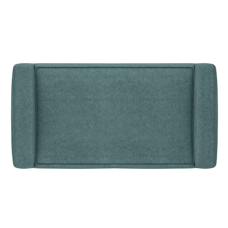 Ottoman - Teal Blue / Walnut