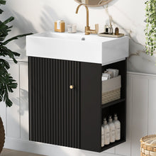 Load image into Gallery viewer, Modern Floating Bathroom Vanity With Ceramic Basin Perfect For Small Bathrooms
