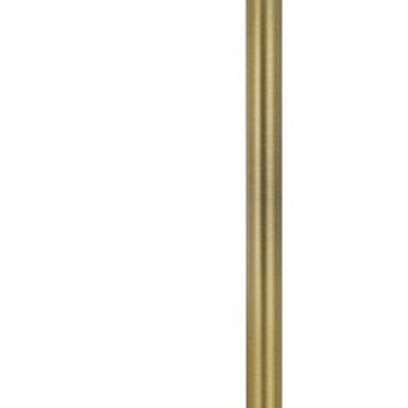 Tray Table Floor Lamp With White Drum Shade - Nickel