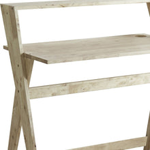 Load image into Gallery viewer, 37" Natural Solid Wood Writing Desk With Shelf
