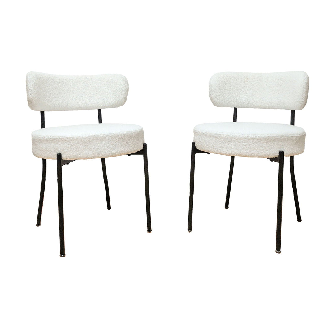 Mid-Century Modern Dining Chair With Curved Backrest