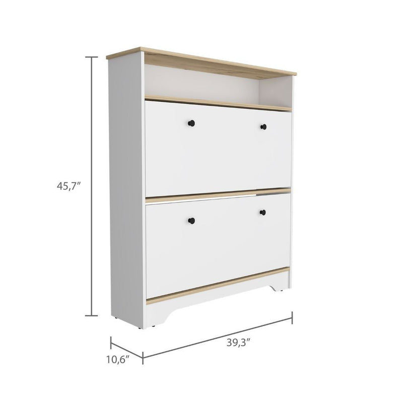 Twelve Pair Shoe Rack - Oak