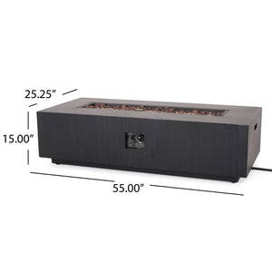 Modern Rectangle Fire Table 50,000 Btu