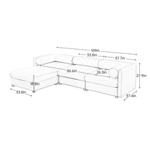 Load image into Gallery viewer, Contemporary Elegant Sofa With Storage And Ottoman
