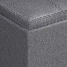 Load image into Gallery viewer, Rockwood - Upholstered Cube Storage Ottoman With Tray
