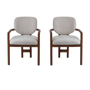 Upholstered Arm Dining Chairs (Set of 2)