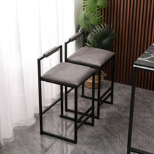 Load image into Gallery viewer, Elegant Bar Stool Set With Backrest And Footrest, Counter Height (Set of 2)
