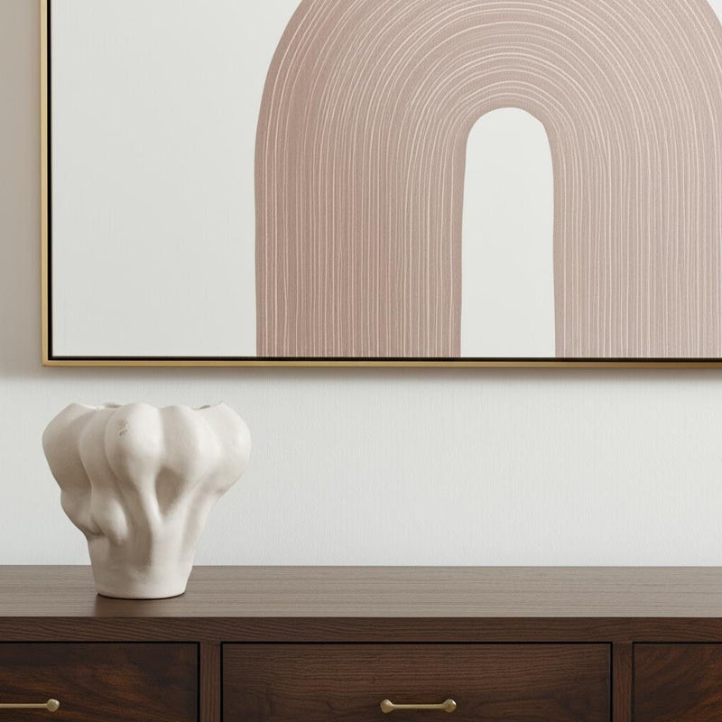 Abstract Sculptural Table Vase - Cream