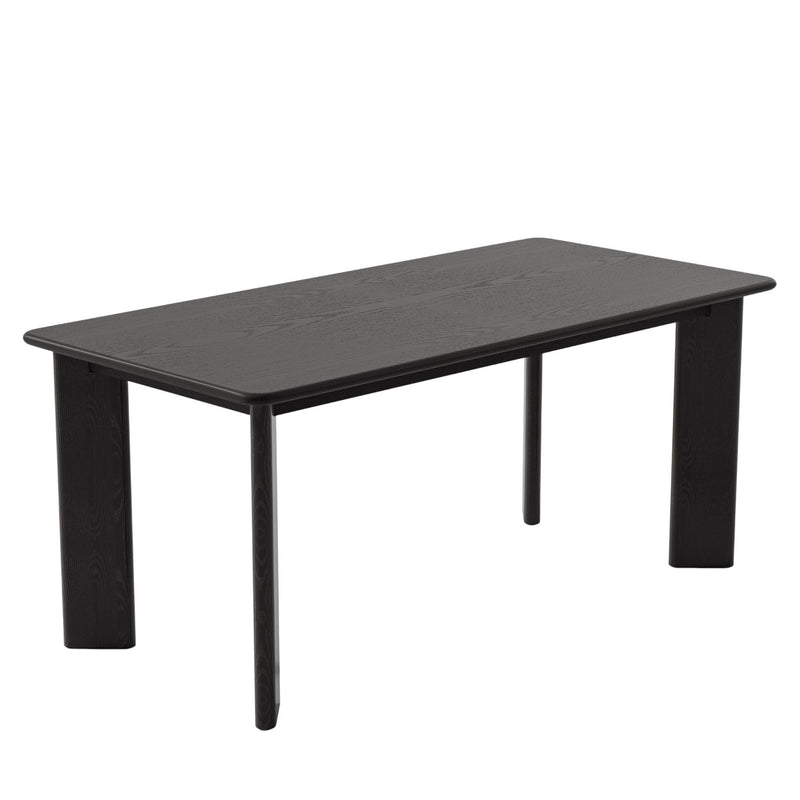 66" Solid Wood Dining Table - Black