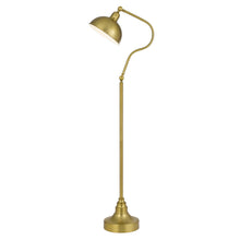 Load image into Gallery viewer, Traditional Shaped Floor Lamp With Antiqued Brass Dome Shade - Brass
