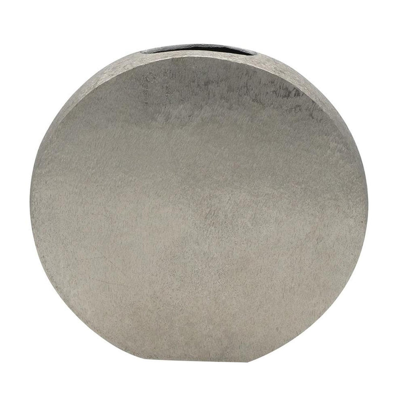 Round Disc Table Vase - Silver