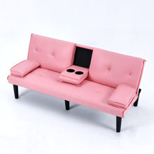 Load image into Gallery viewer, Sofa Bed With Foldable Design And Cup Holder
