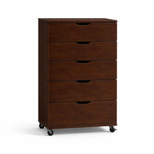 Load image into Gallery viewer, Modern 5 Drawer Dresser With Wheels
