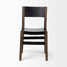Load image into Gallery viewer, Metal Wood Open Back Dining Side Chair - Brown / Black
