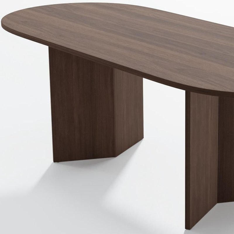 Wood Oval Bar Table (712267) - Walnut