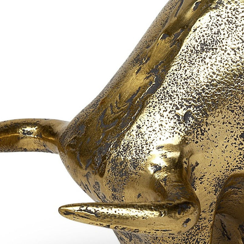 Raging Bull Sculpture - Gold