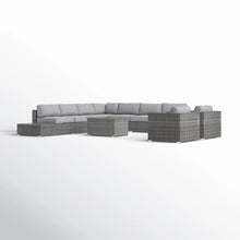 Load image into Gallery viewer, Wicker Sectional Seating Group With Plush Cushions
