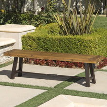 Load image into Gallery viewer, Blossom - Acacia Wood Outdoor Bench With Slat Design - Rustic

