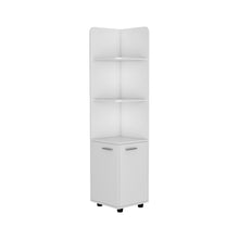 Load image into Gallery viewer, 62" Wood Corner Utility Cabinet With Two Doors - White
