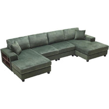 Load image into Gallery viewer, U-Shaped Convertible Sofa, 4 Seater Large Living Room Lounge
